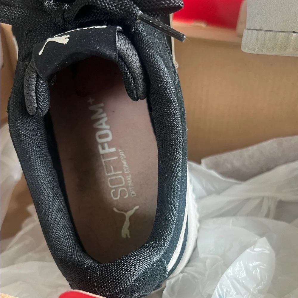 Puma carina women’s  Black and White Sneakers size 7 1/2 - Picture 7 of 14